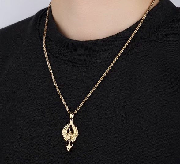 Stunning 18K Gold Plated Phoenix Bird Necklace