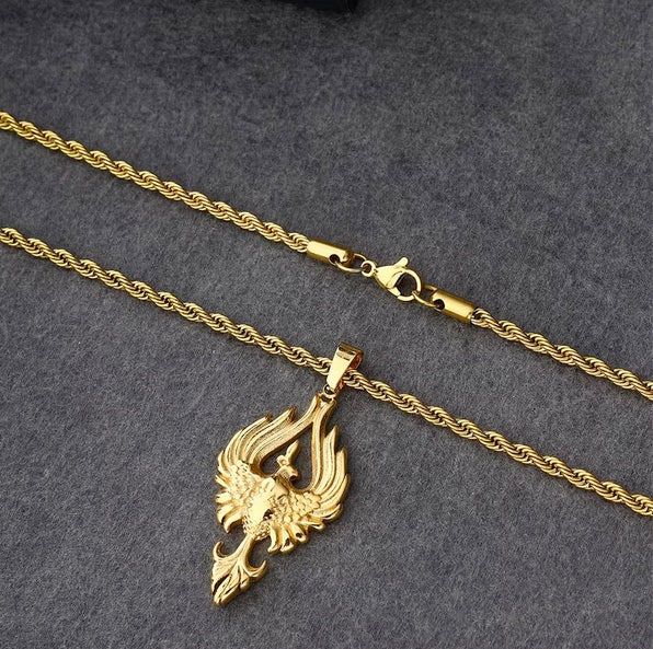 Stunning 18K Gold Plated Phoenix Bird Necklace