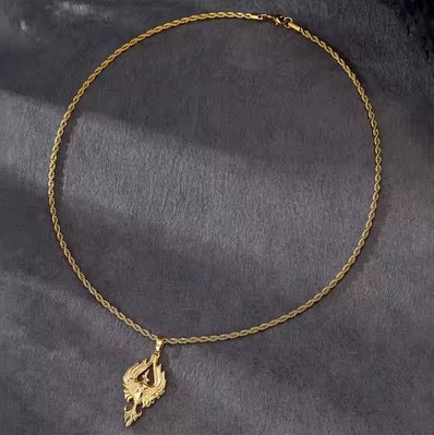Stunning 18K Gold Plated Phoenix Bird Necklace