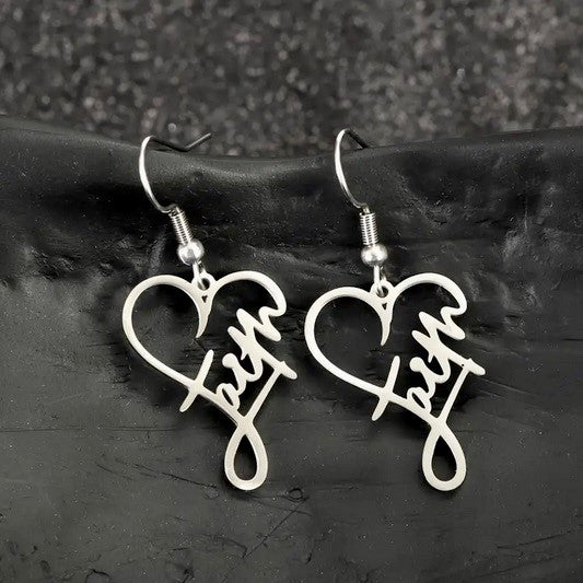 Faith Heart Earrings