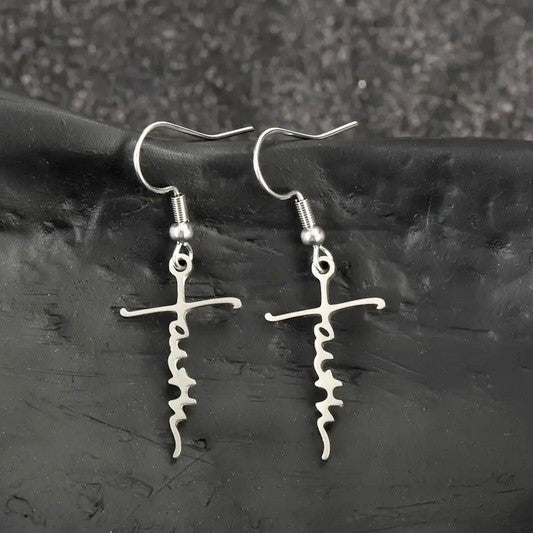 Faith Cross Earrings