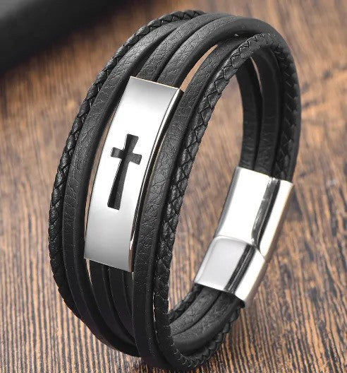Six Strand Handmade Cross Bracelet
