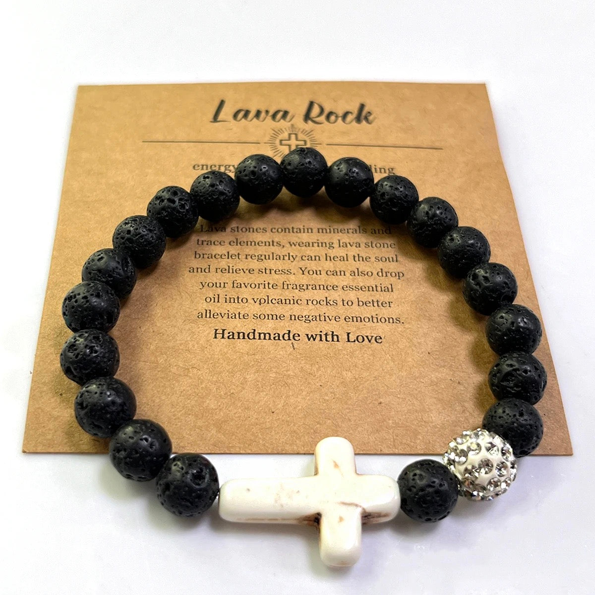 Handmade Gemstone Beaded Cross Bracelets- Nine Gemstone Choices!