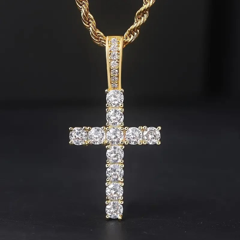 Stunning Cubic Zerconia Cross Necklace
