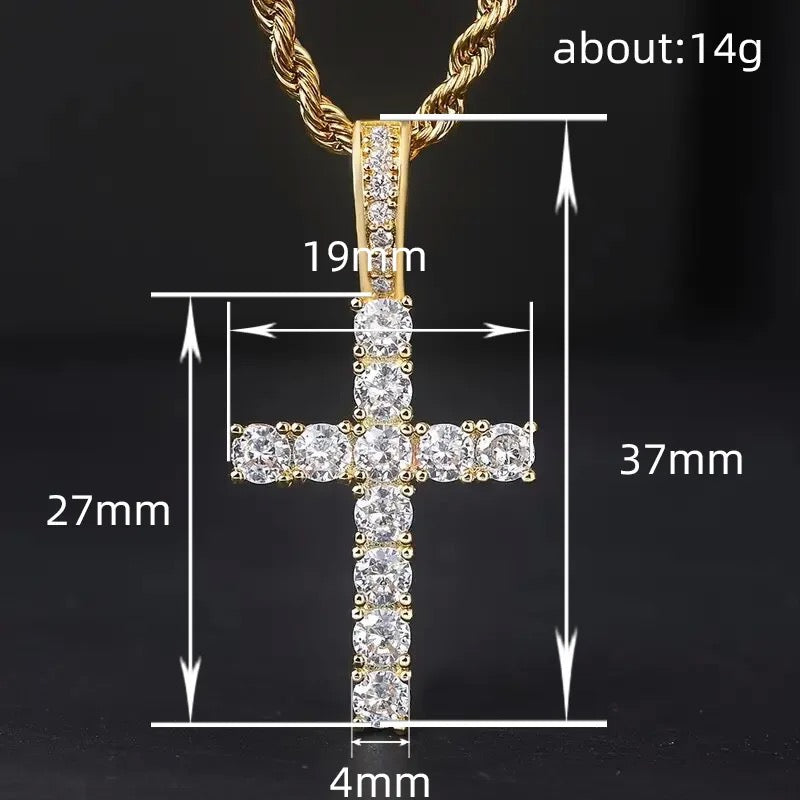 Stunning Cubic Zerconia Cross Necklace