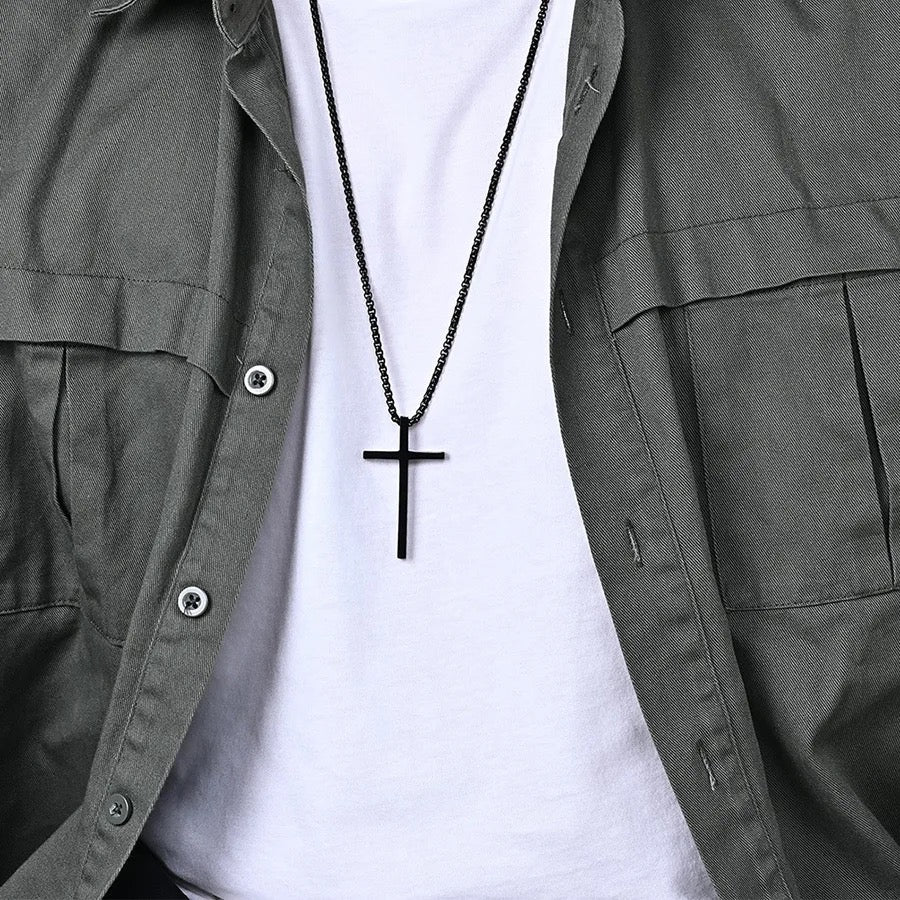 Minimalist Highly Polished Non-Tarnish Stainless Steel Cross