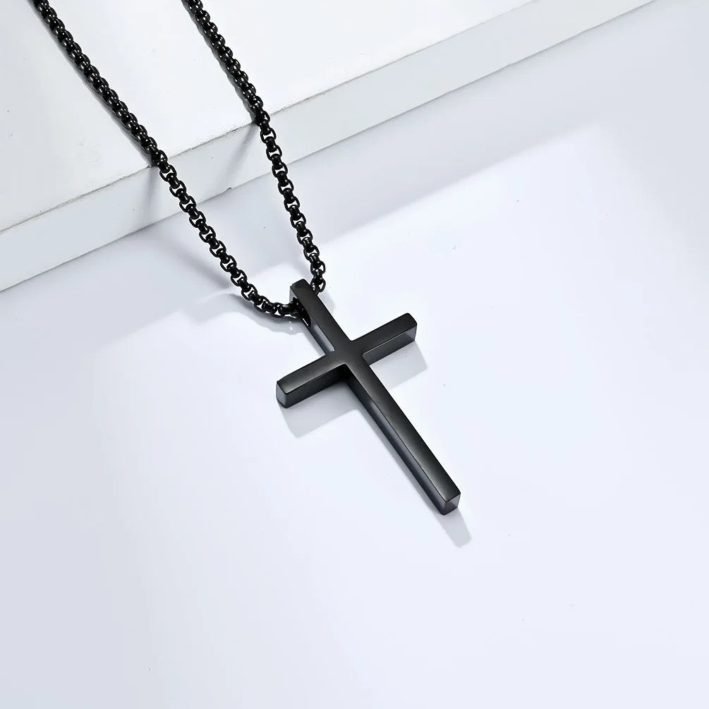 Minimalist Highly Polished Non-Tarnish Stainless Steel Cross