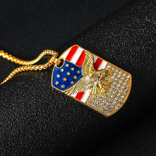 Men’s American Eagle Dog Tag Style Necklace