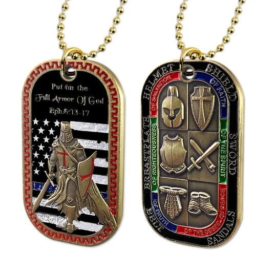Knight Templar Full Armor Of God Dogtag