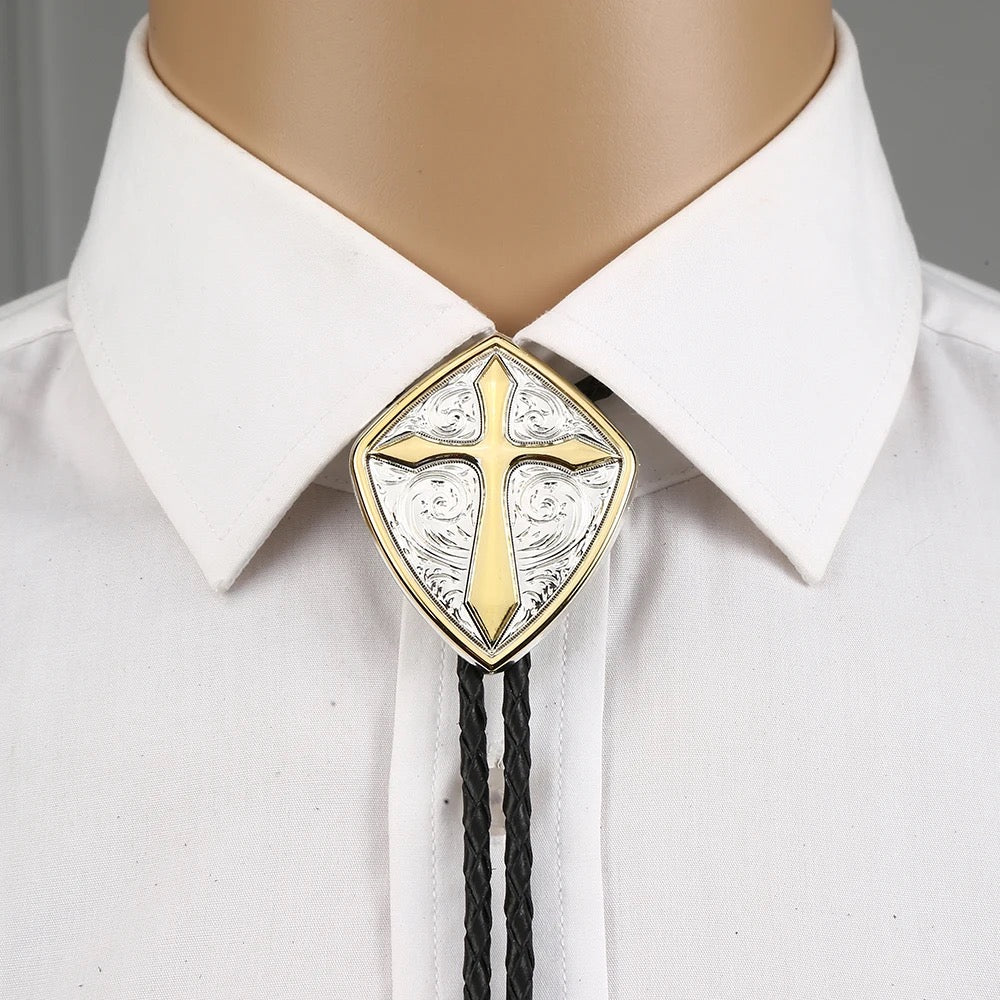 Western Cross Bolo Tie