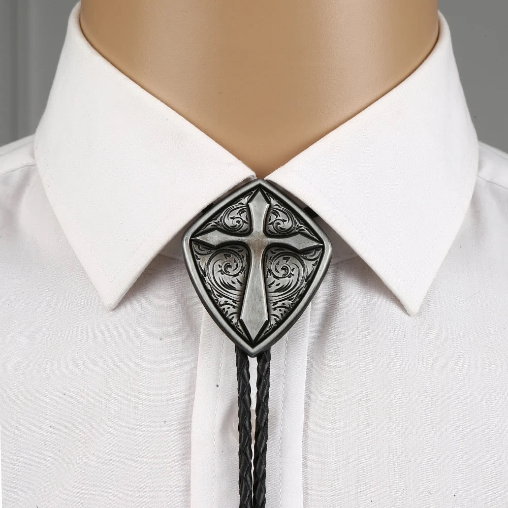 Western Cross Bolo Tie