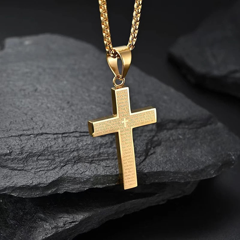 Lord’s Prayer Cross Necklace