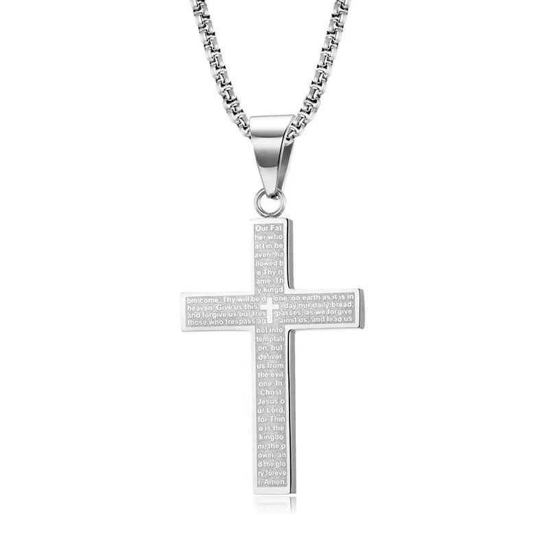 Lord’s Prayer Cross Necklace