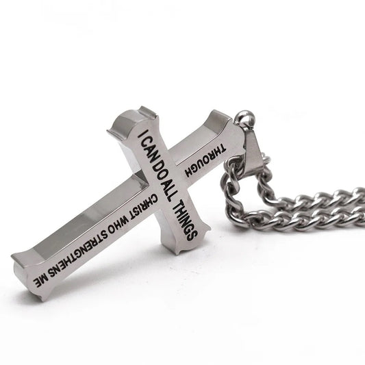 I Can Do All Things Thick Men’s Cross Necklace