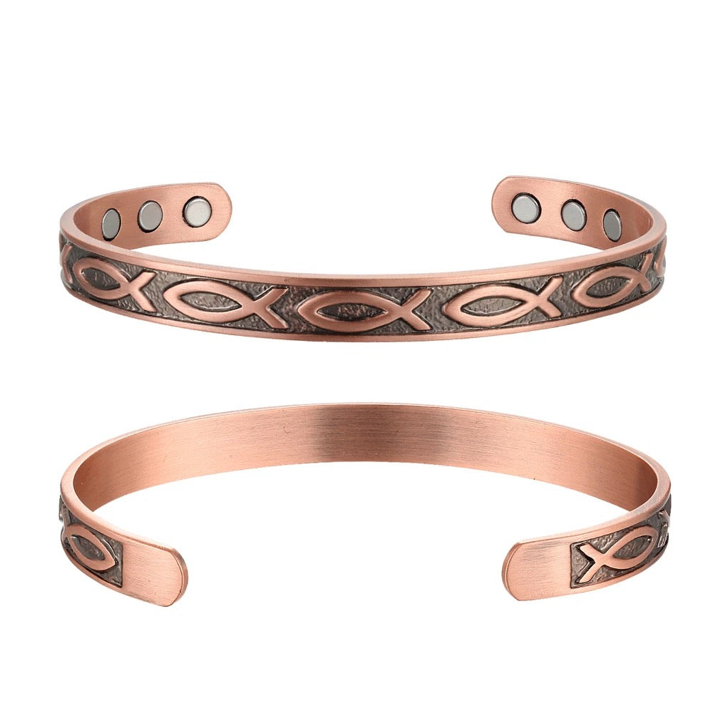 Copper Magnetic Fisher of Men Bracelet