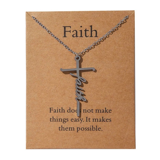 Carded Inspirational Word Cross