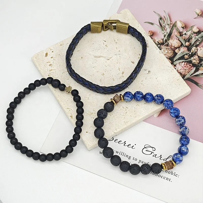 Stackable Three Strand Cross Bracelet