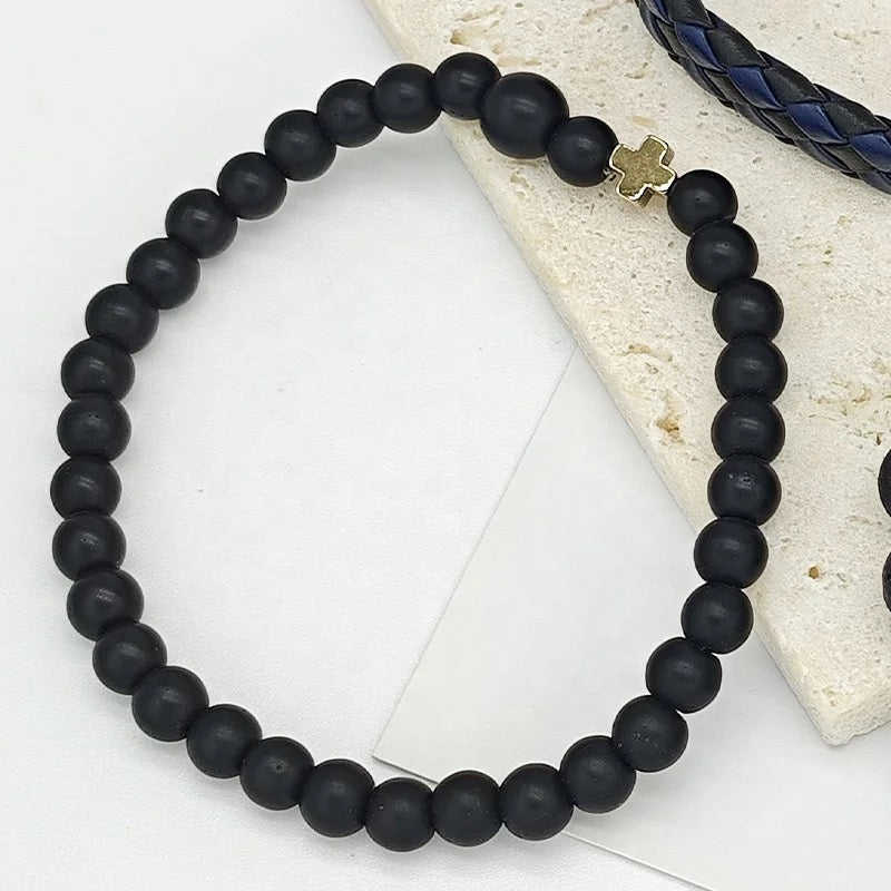 Stackable Three Strand Cross Bracelet