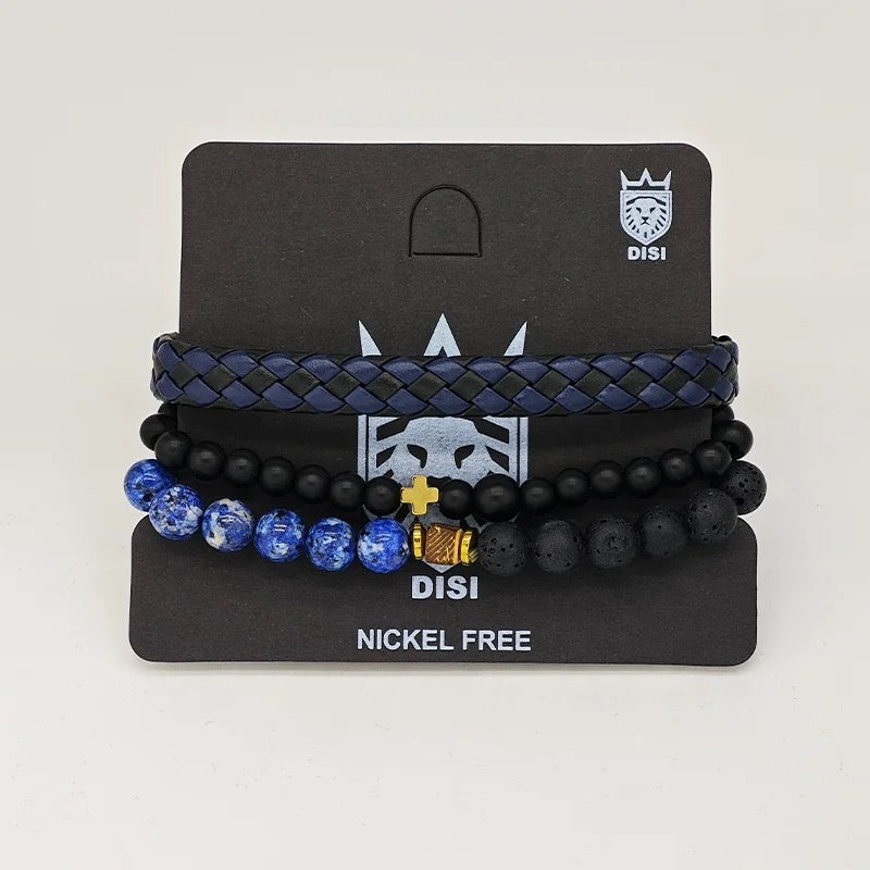 Stackable Three Strand Cross Bracelet