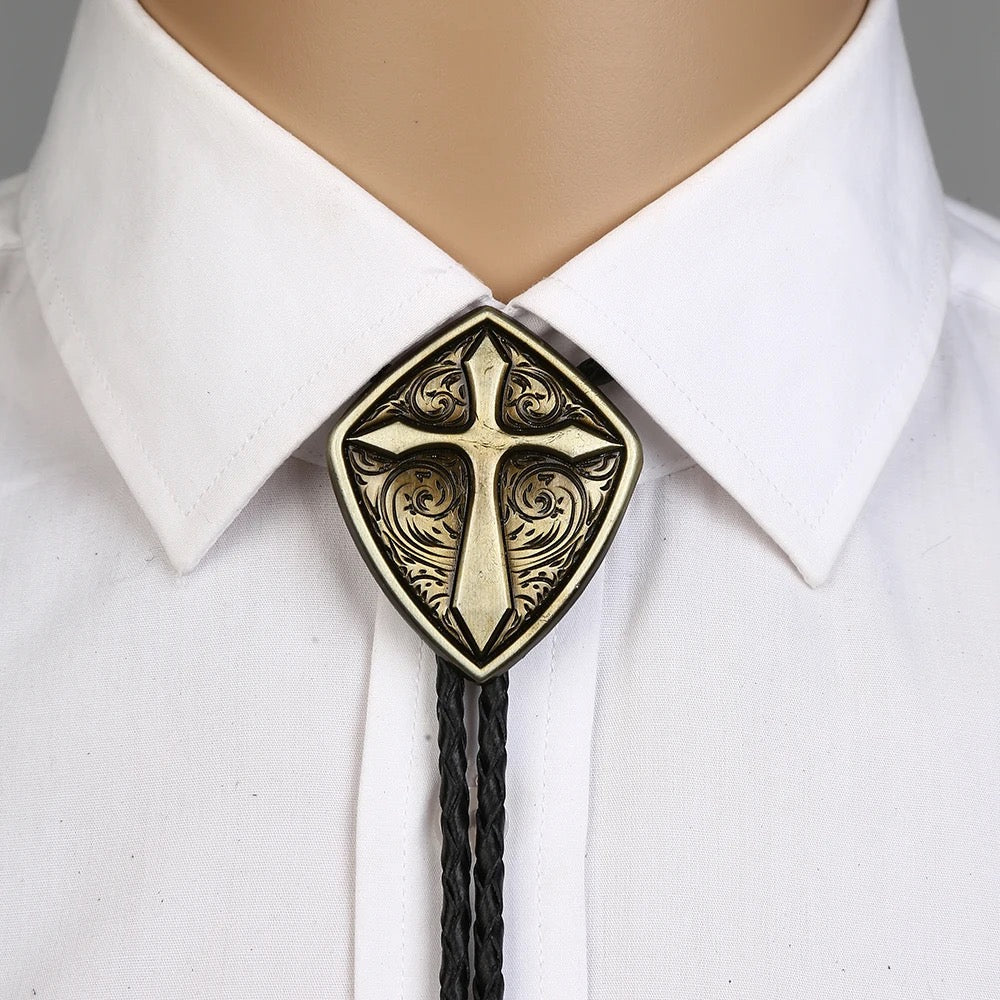 Western Cross Bolo Tie