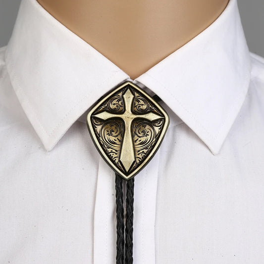 Western Cross Bolo Tie