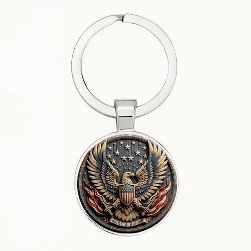 Patriotic America Seal Eagle Keychain