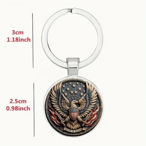 Patriotic America Seal Eagle Keychain