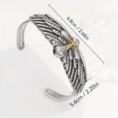 Vintage Style Angel Wings Cross Bracelets