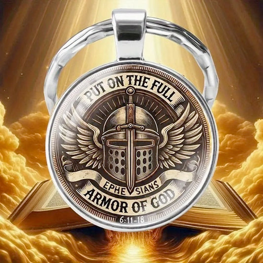 Knight Templar Full Amor Of God Angel Wings Keychain
