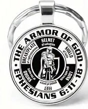 Put On The Full Armor Of God Bible Verse Keychain