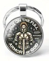 Put On The Full Armor Of God Night Templar Keychain