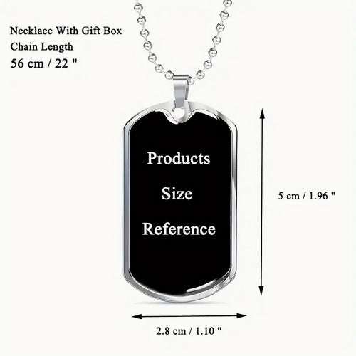 Bible Verse Be Strong And Courageous Dog Tag Style Cross Necklace