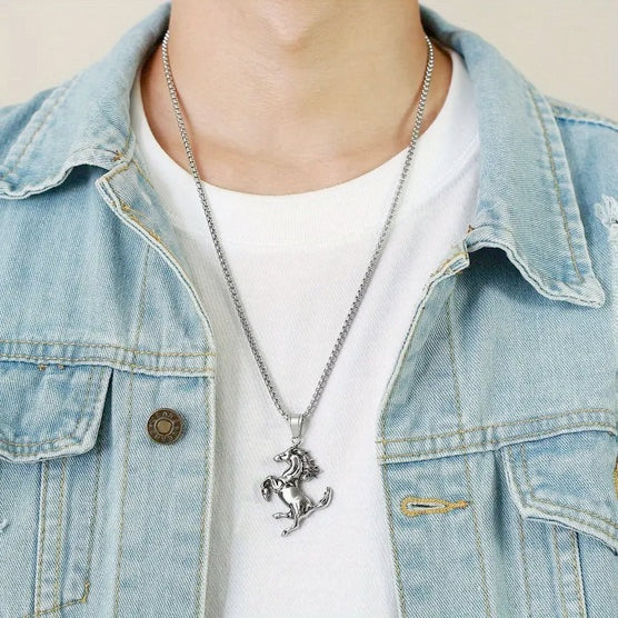 Bucking Horse Necklace