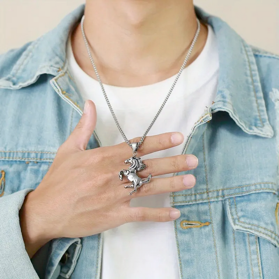 Bucking Horse Necklace