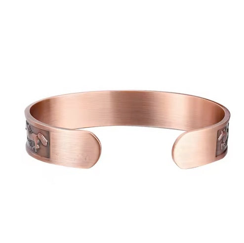 BioMagnetic Copper Horse Cuff Bracelet - Self Adjusting