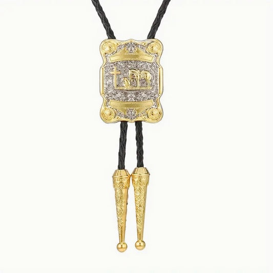 Praying Cowboy Bolo Tie