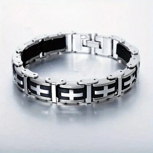 Men's Link Cross Bracelet