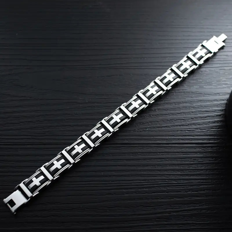 Men's Link Cross Bracelet