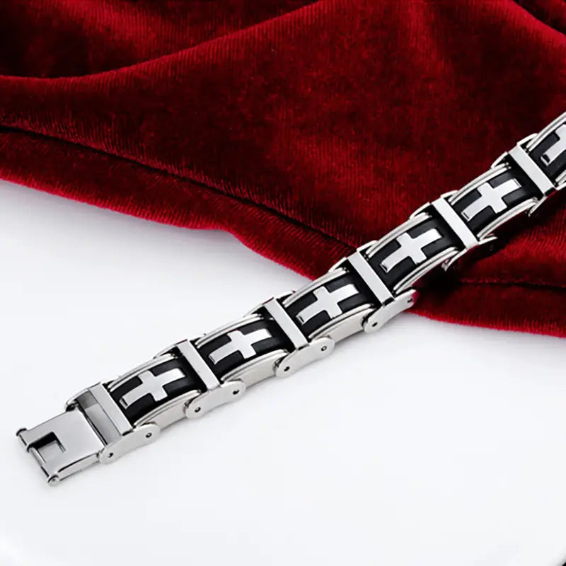 Men's Link Cross Bracelet