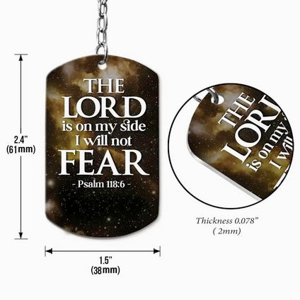 Wolf And Cross Keychain With Bible Verse