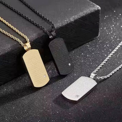 Serenity Prayer Neckless With Cubic Zerconia