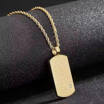 Serenity Prayer Neckless With Cubic Zerconia