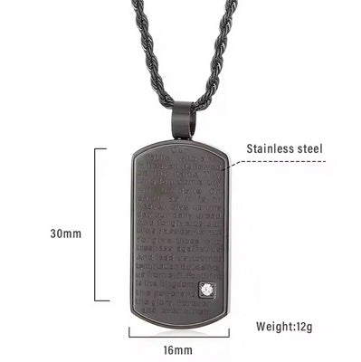 Serenity Prayer Neckless With Cubic Zerconia