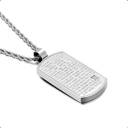 Serenity Prayer Neckless With Cubic Zerconia