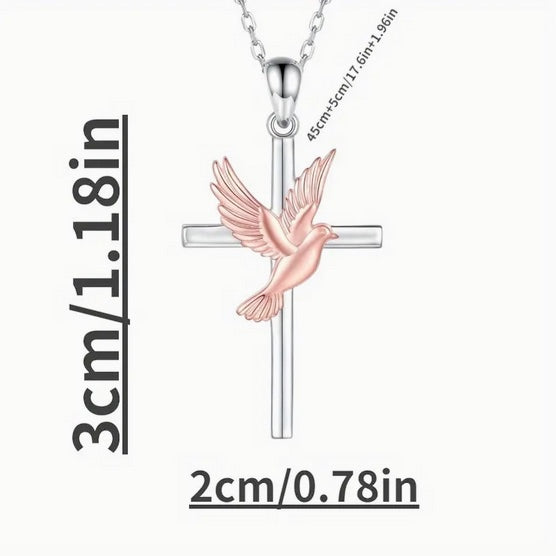 Classic Dove Cross Necklace