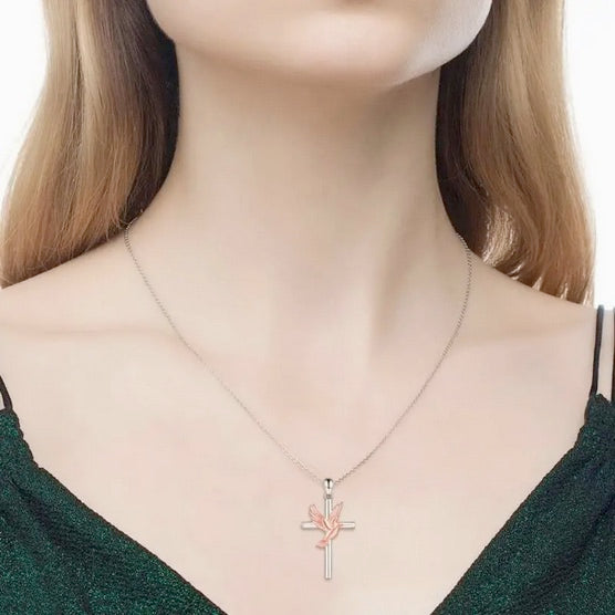 Classic Dove Cross Necklace