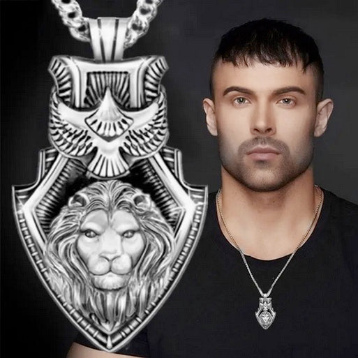 Men's Vintage Lion Of Judah with Eagle Necklace