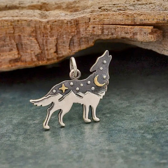 Evening Star Howling Wolf Necklace