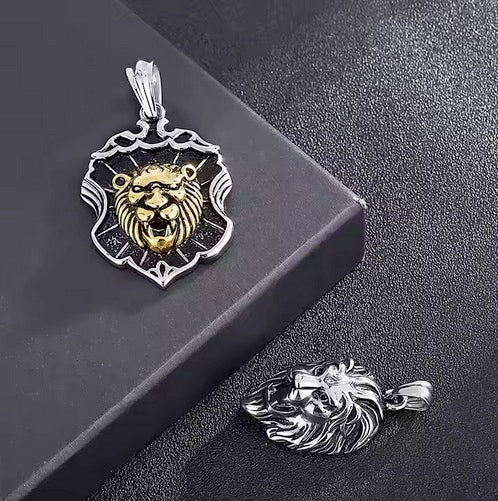 Heavy Nordic Gold Lion Head Stainless Steel Men’s Necklace