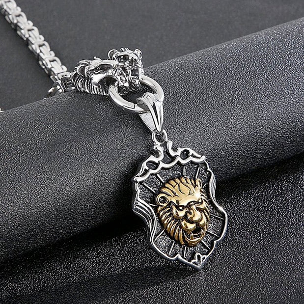 Heavy Nordic Gold Lion Head Stainless Steel Men’s Necklace